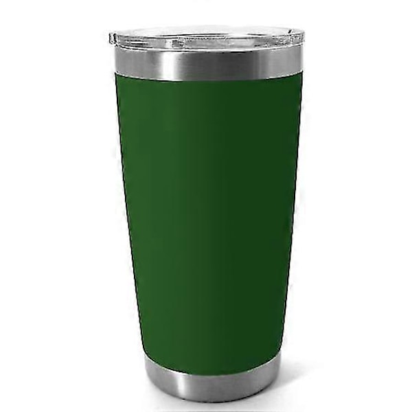 20oz Mindre Stål Inre Och Yttre 304 Bilflaska Ölmugg green