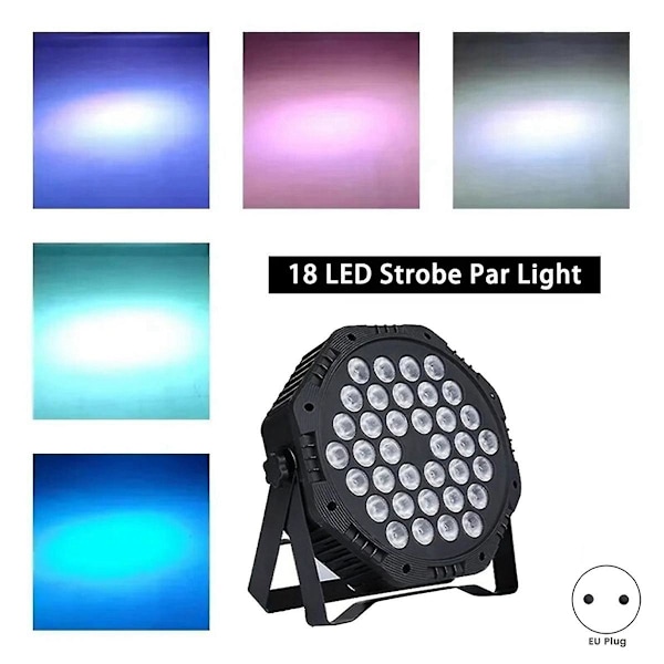 36 Färgglada LED-lampor i fullfärg, dansstudioblixt, stämningsbelysning, EU-kontakt
