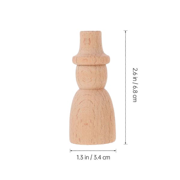 8 st Träbyggklossar Omålade Barnhusleksaker Handmålade DIY Layout