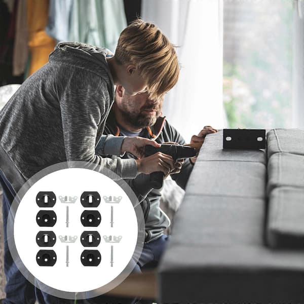 4 Sæt Sofa Sectional Connectorer Sofa Pin-stil Møbel Connector Pin Spænde