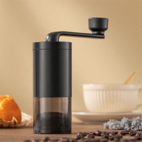 Bärbar manuell kaffekvarn för hushållsbruk Kaffemaskin Svart
