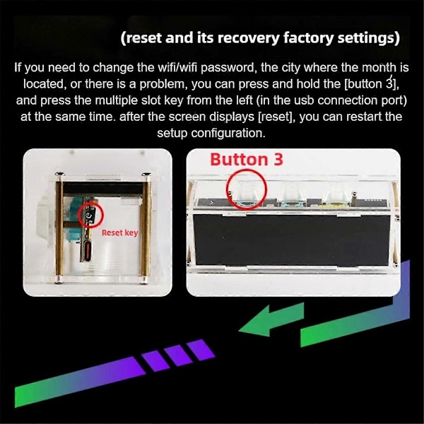 RGB Ambient Light med Mekanisk Keycap Ur Support Timer