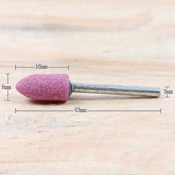 10 st Slipstift för roterande verktyg - Form Rosa
