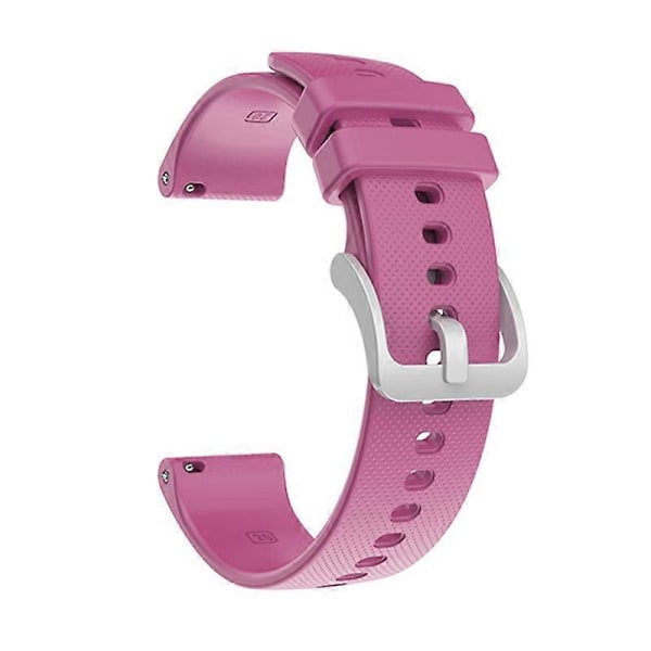 Kellon ranneke 20mm/22mm Ruudullinen Pehmeä Silikoninen Kellon Ranneke Vaihto Yhteensopiva Garmin Venu SQ/Venu/Vivoactive 3 4/Compatibleerunner 245 Rose Red 22 mm