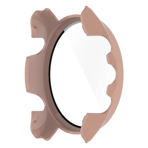 Hårt PC-skal med repskydd och fallskydd för Garmin Forerunner 255, skyddande klockfodral med skärmskydd i härdat glas Pink