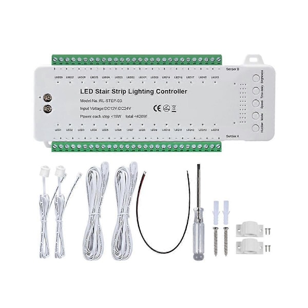 Trapp LED Rörelsesensor Kontroller Smart Trapp Induktionskontroller Dimmer Trappbelysningskontroller