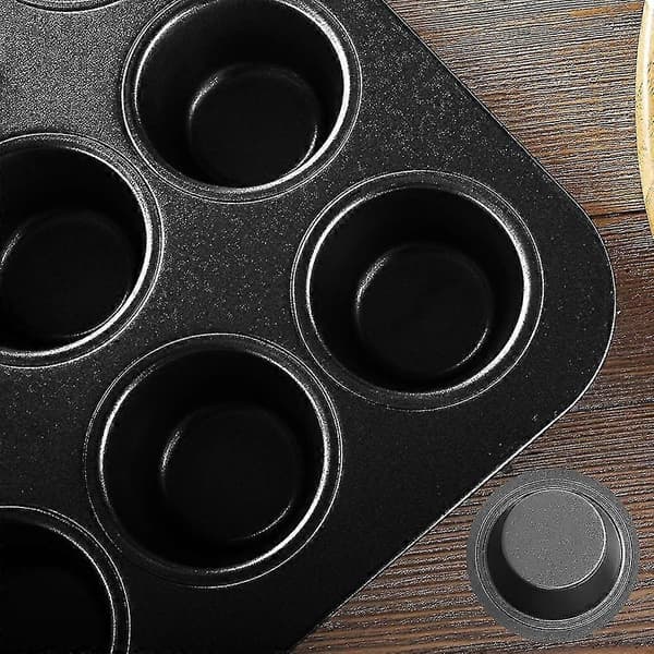 Non-stick kageform med 12 huller med stål Ba rund kageform