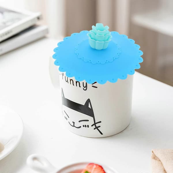 4 st Muggar Dammtäta Läcksäkra Mugg Lock Förseglat Muggskydd Kreativ Design