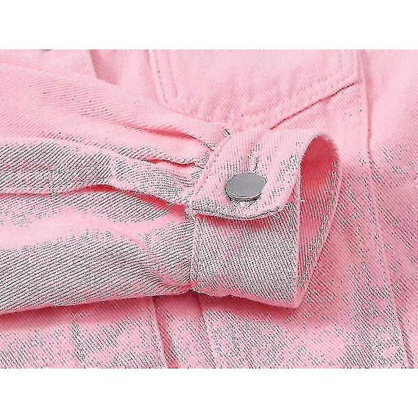 Denimjakke for kvinner PINK 4XL