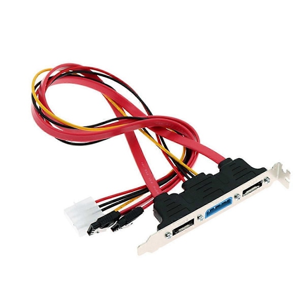 PC DIY SATA - ESATA ja 4-nastainen IDE Molex -virtalähde PCI-kiinnikekaapeli