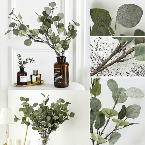 Kunstige S 6 stk. Planter Fl S Til Hjem Bryllup Rotte (grå)