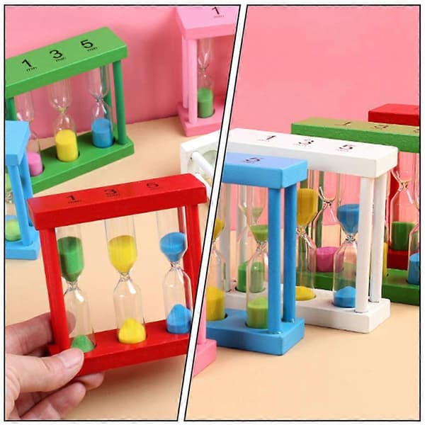 Tre Dekor Medierende Sandklokke Timeglass Minutt Glass Timer Egg Sand Barne Timer