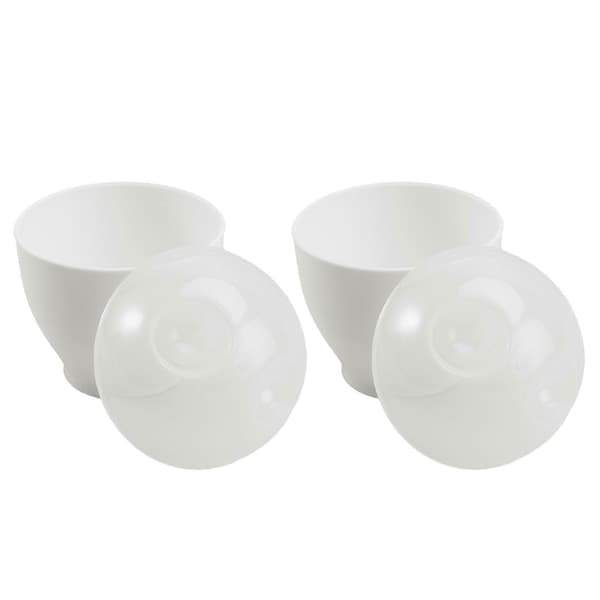 2 stk. Mikrobølgeovn Eggkoker Posjering Eggform Riskoker Mikrobølgeovn Eggdamper