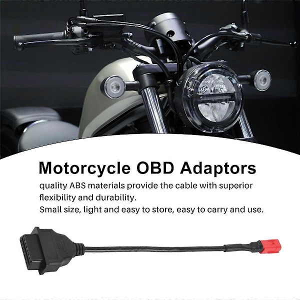 6 till 16 Pin Motorcykel OBD Adaptrar för