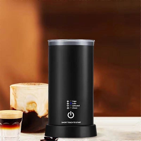 Mini Automatisk Mjölkskummare för Latte & Cappuccino EU-kontakt