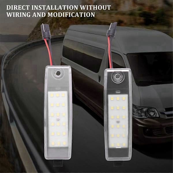 2 Par Vita LED Nummerplåtslampor Ersättning för Hi- H200 2004-2012 Biltillbehör