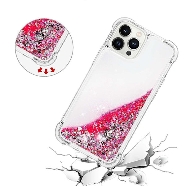 13 Pro Kotelo Glitter Läpinäkyvä Kimalteleva Kiiltävä Bling Kirkas Virtaava Suojus Tpu Silikoni -