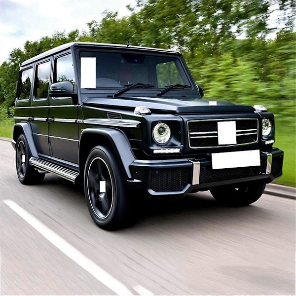 Bil Strålkastare Ram Grill LED Varselljus för W463 G63 1990-2018 Svart