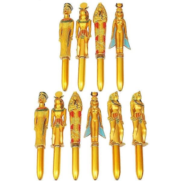10 stk. kulepenner Skrivepenner Egyptiske elementer Penner Kontor Skoleutstyr