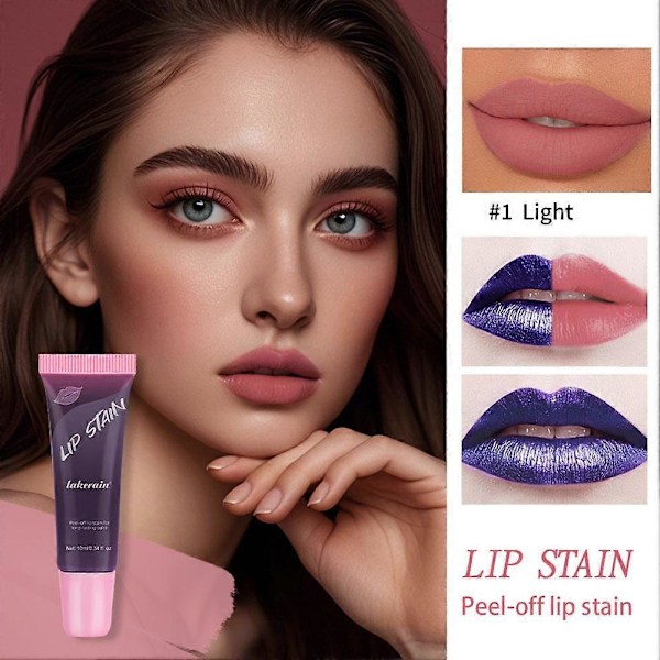 Lakerain Velvet Matt Läppfärg Peel Off Kit Långvarig Vattentät Rosa Burk 1 Light Pink