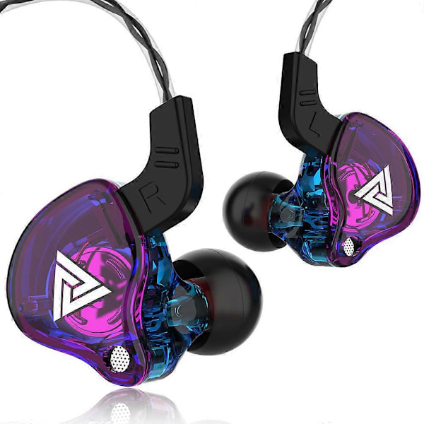 Brusreducerande Hörlurar Bluetooth Hörlurar Med Mikrofon Djup Bas Trådbundna 3,5 mm Uttag In-Ear Hörlurar Over Ear För Resor/Arbete (Lila)