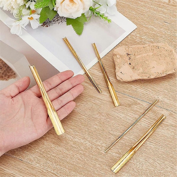 5 Stycken Guld Mässing Lera Hål Skärare Skulptur Keramikverktyg