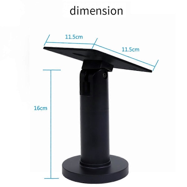 180° Lutning 360° Roterande Metallfäste Stöd Skrivbordsstativ (Svart)