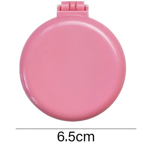 2 kpl Taitettavia Matkapeilejä ja Hiusiharjoja, Pyöreä Taitettava Matkakoko Pink