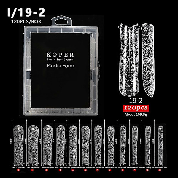 120 st Poly Dual Forms Nagelgel Snabb Byggformar Tips Nagel Förlängningsverktyg Set I