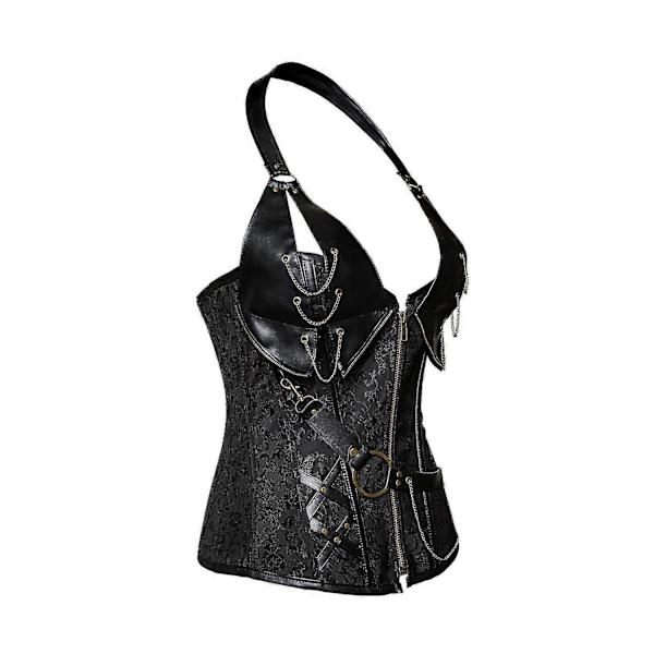 Læderkorset Black S
