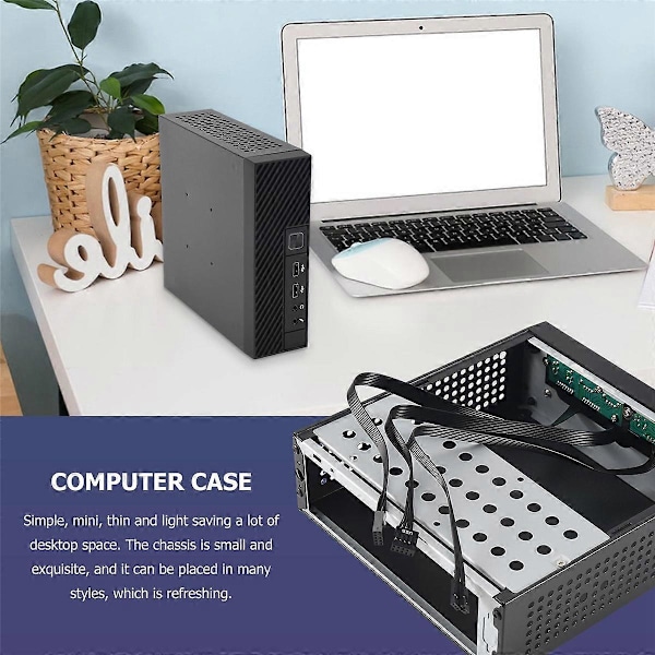 ITX Datorchassi M06 Mini Desktop Chassi HTPC Industriellt Kontrollchassi