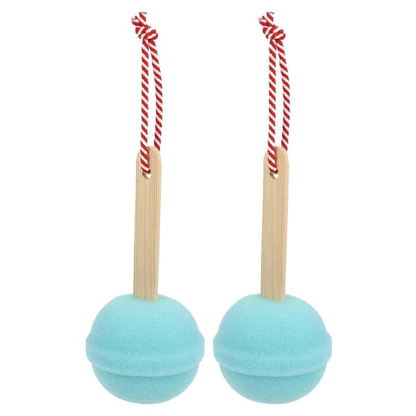 2 st Lollipop-formad Exfolierande Dusch Kroppssvamp Skrubbborste Badsvamp
