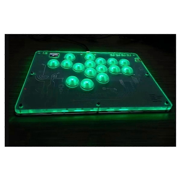 Arcade-ohjaussauva RGB-taistelupelinäppäimistö 16 näppäimen All-Button-ohjain