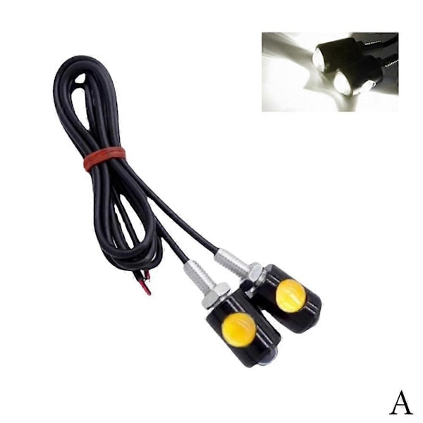 LED Motorcykel DRL Varselljus Eagle Eye Blinkers Baklampa White 2pcs