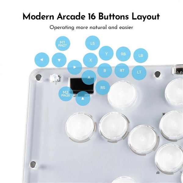 12keys Arcade Joystick Leverless -ohjain Street Controller PC:lle/ //Switch-taistelupeli