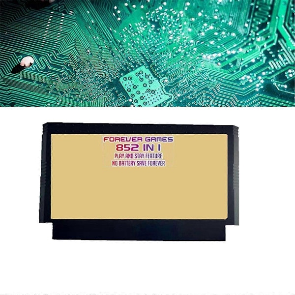 För FC Adapter 852 i 1 Spel För SFC/SNES Spel Svart