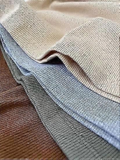 Ärmlös Damtopp med Hög Hals, Casual, Basic, Ribbad i Bomull, Figursydd blue L