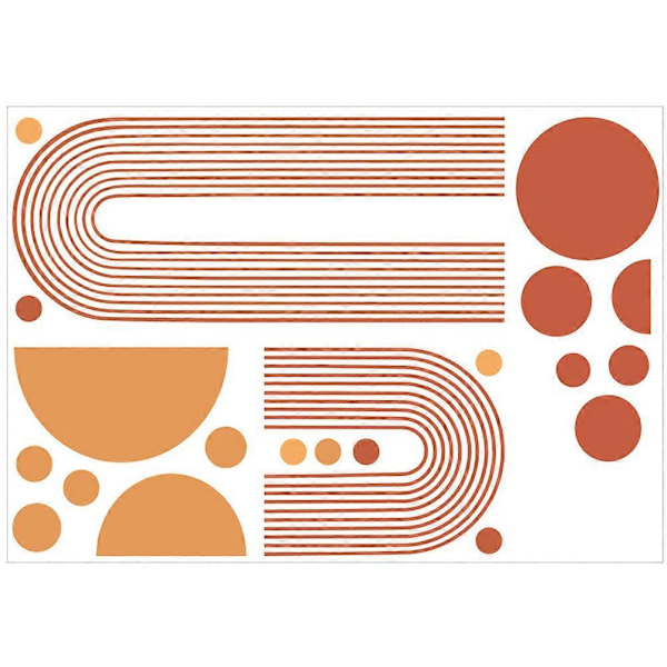 1 Set Geometriska Väggdekaler Kreativa Geometriska Väggdekaler Väggprydnader PVC Väggdekaler