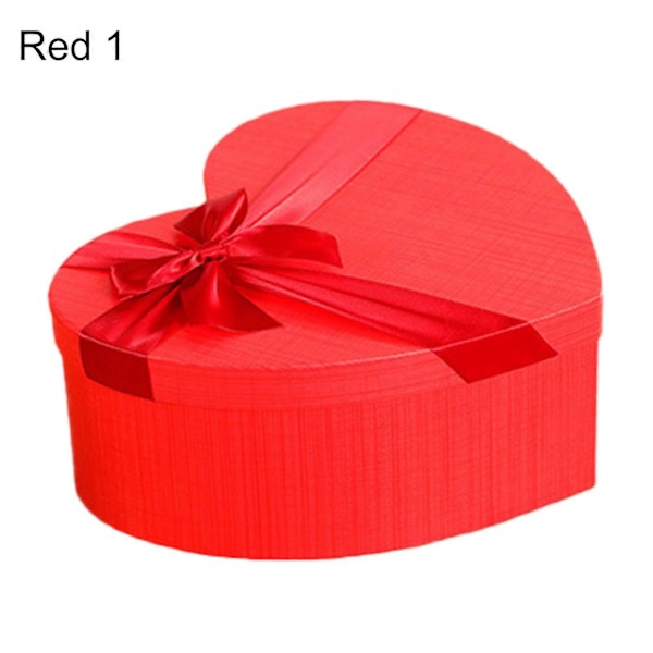 Presentförpackning med rosett, mångsidig pappersblommor Huvuden Förpackningslåda för födelsedag Red 1 M