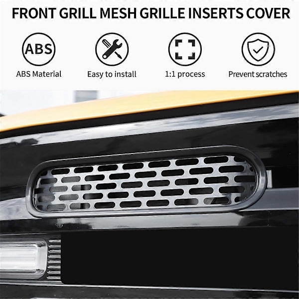 Främre Grill Mesh Grill Insatser Skyddsram Trim Kit för