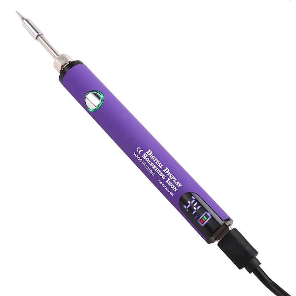 510 Gänga Mini Lödkolv Kit 3-Växlad Justerbar Spänning Violett