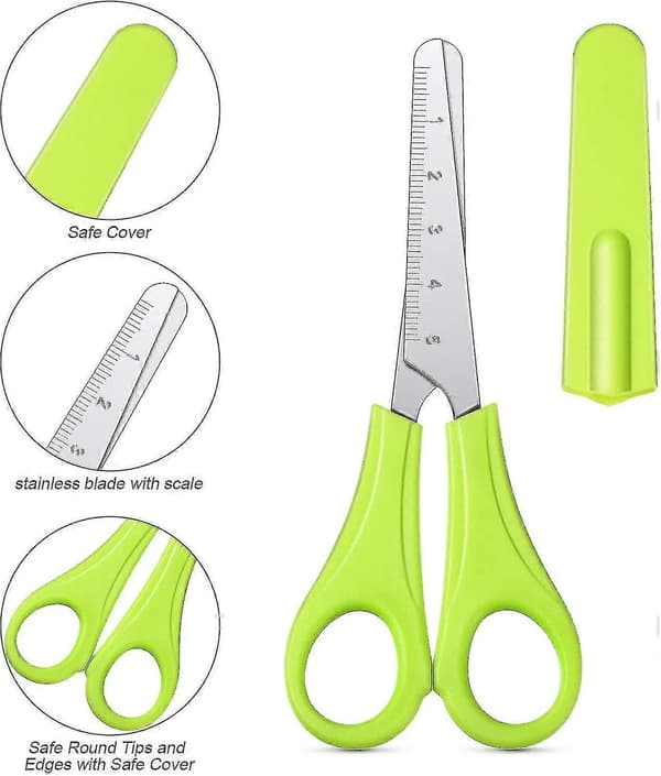 3-pack Barnsäkerhetssax Förskolesax Säkerhetssax För Scrapbooking, A