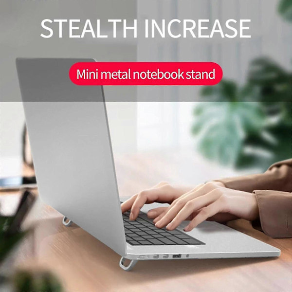 Mini Kannettavan Tietokoneen Koroke Säädettävä Jäähdytysteline Macbookeille Kannettavan Tietokoneen Jäähdytin Silver