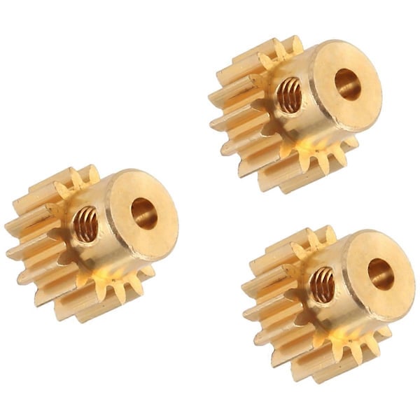 3ST 3,175 mm Axel Mässing Pinjong Motorväxel M0.8 för 1/10 1/8 RC, 15t