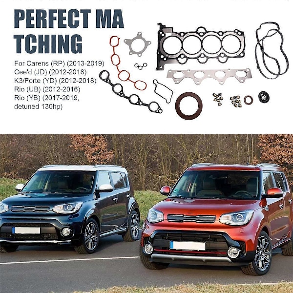20910-2BB03 1Set Motorpackningssats för Accent HB20 I30 Seltos Soul 1.6L