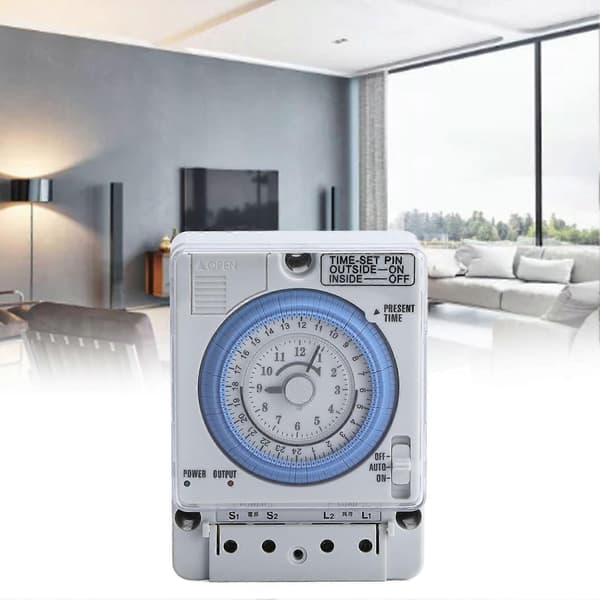 Timer Switch Mekanisk Timer Strömbrytare för Hushålls Tidskontroll Elektronisk Utrustningstillbehör 100V240V TB388