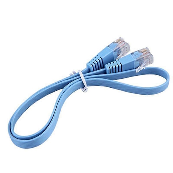 1st RJ45 CAT6 8P8C Platt Ethernet Patch Nätverks Lan Kabel 0.5m Kabel för Dator
