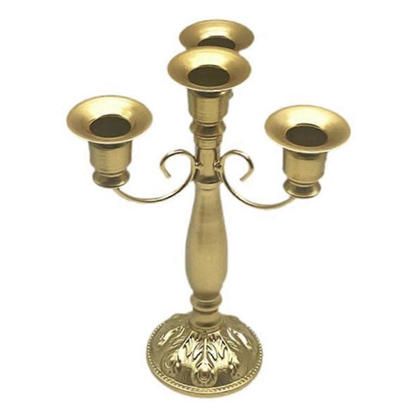 Multi-Arm Ljusstake Bröllopsdekoration Ljusstake Guld