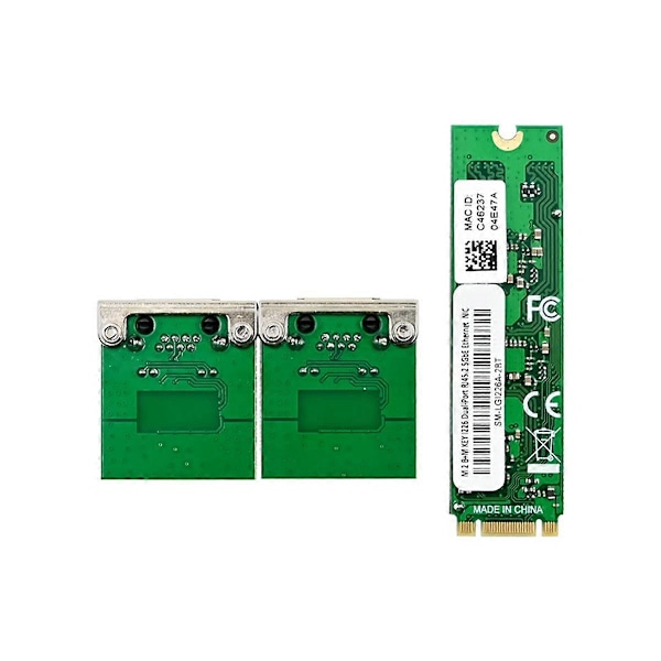 ST7465 M.2 B+M I226-T2 Industriell 2.5G Gigabit Ethernet-kort I225V PCIE Dubbel Elektrisk Port Nätverkskort
