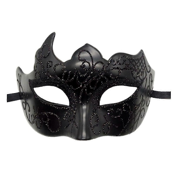 1-pack Maskeradmasker för Pojkar Karnevalsfest Ögonbindlar Svart